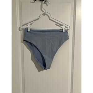 aerie blue ribbed swim bottoms bikini size large